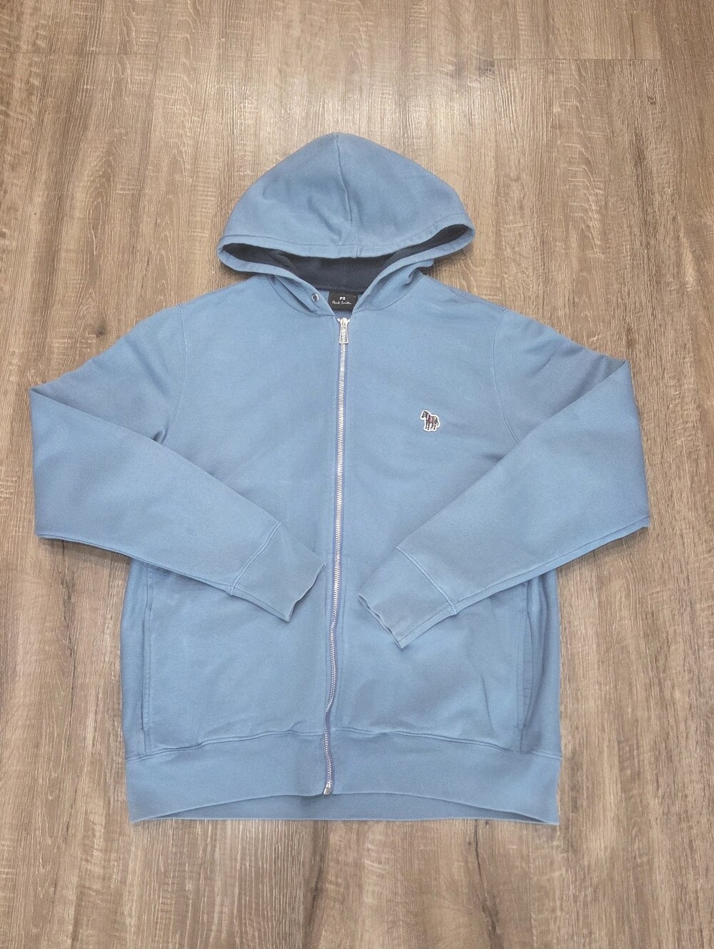 Paul Smith Men's Pre-owned Hoodie Jacket Pale Blue Size Large.